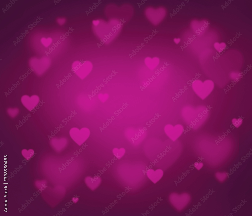 Pink Background with a lot of Hearts