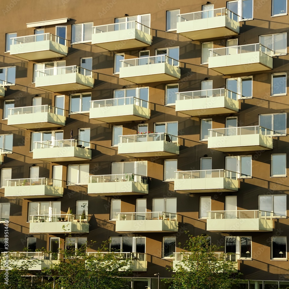 Fototapeta premium Modern apartments with exposed livingspace