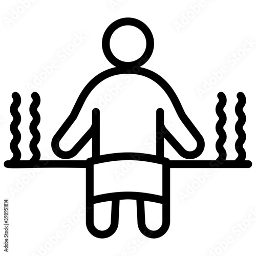 Spa sauna service line icon
