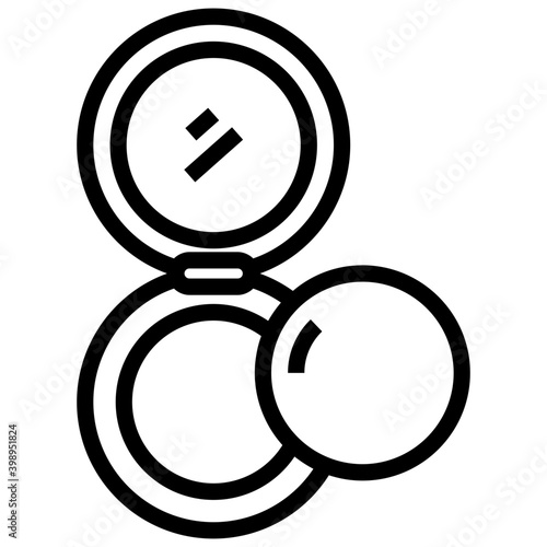 Compact powder line icon design