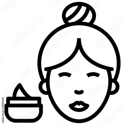 Line icon of salon peeling service