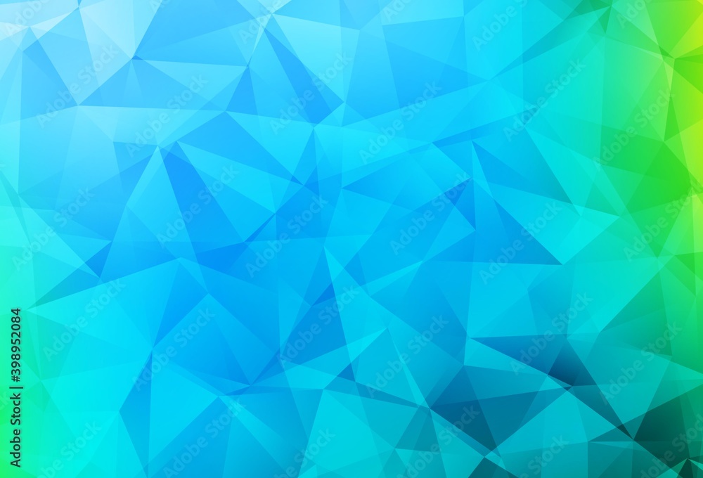 Light Blue, Green vector shining triangular backdrop. Light Blue, Green vector shining triangular backdrop.