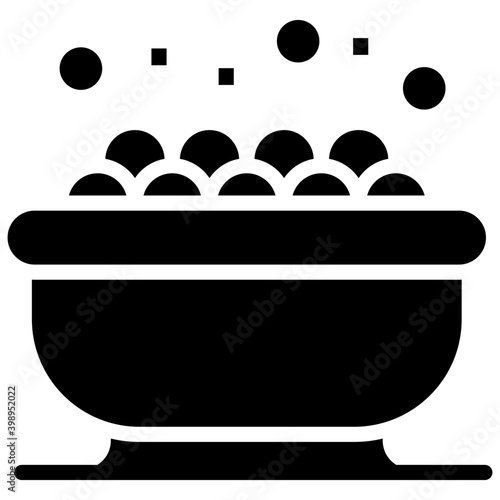 Hot tub jacuzzi solid icon 