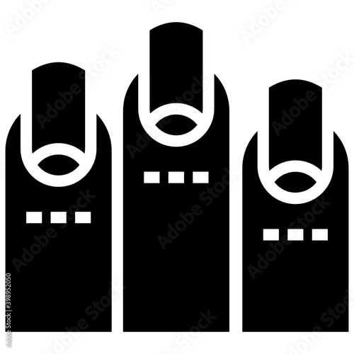 Glyph icon of manicure service 