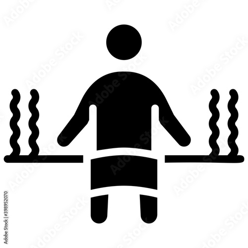 Spa sauna service solid icon