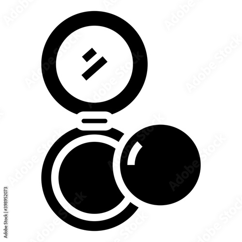 Compact powder glyph icon design