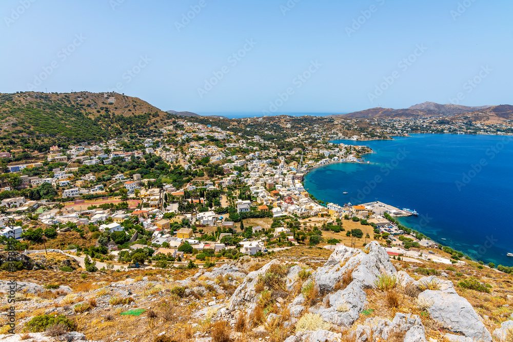 Agia Marina Village in Leros Island, Greece