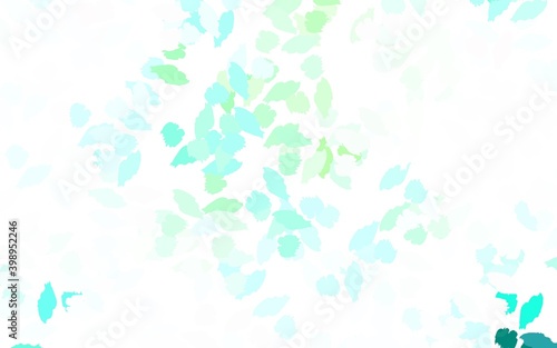 Light Blue  Green vector background with abstract shapes.