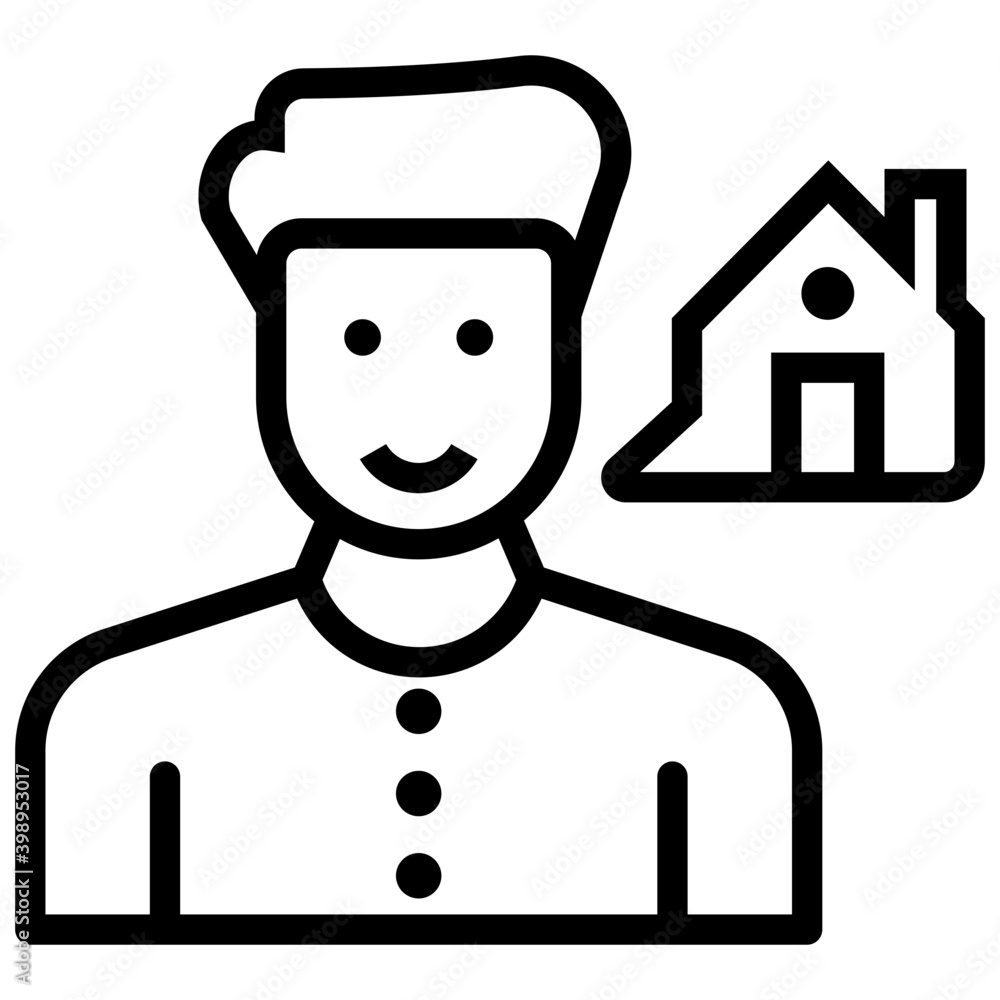 Agent consultant line icon vector Agent consultant line icon vector