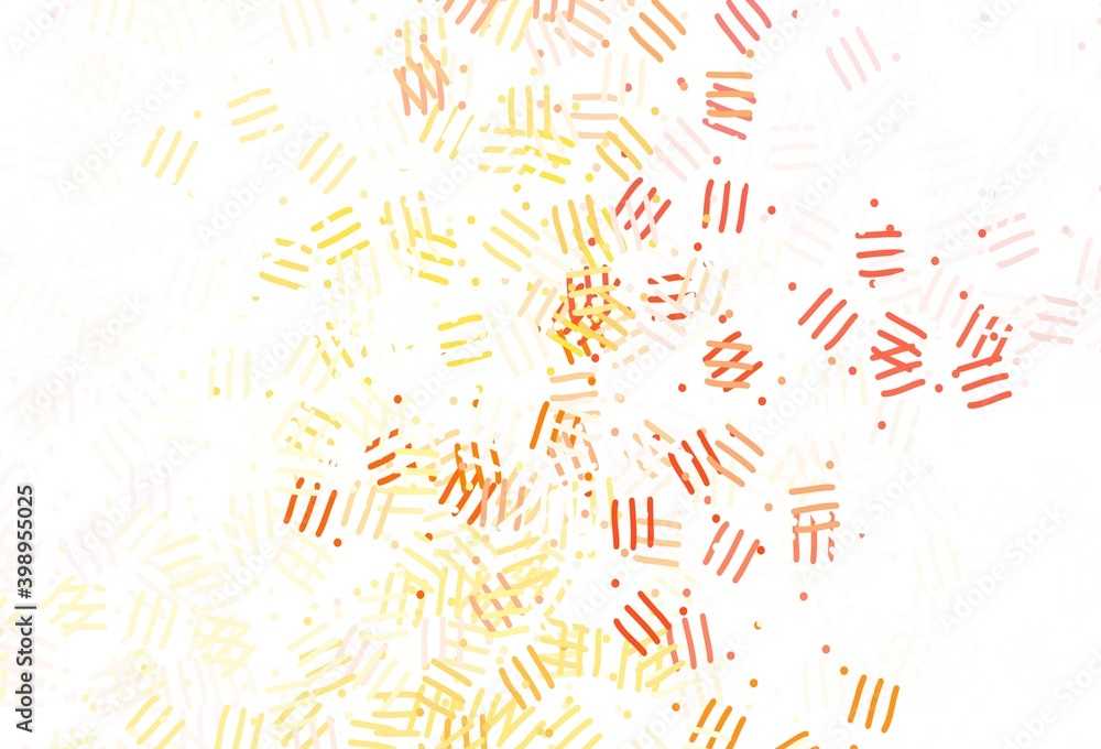 Obraz premium Light Red, Yellow vector pattern with sharp lines, dots.