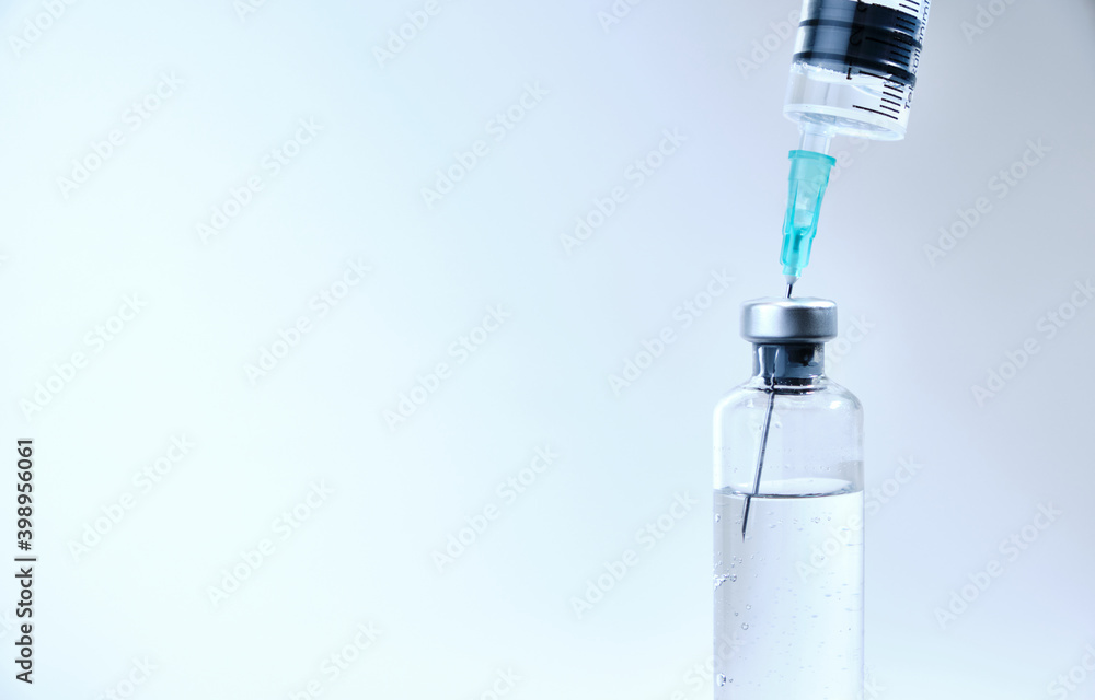 syringe and vials. Vaccine for coronavirus on white background. syringe and vials. Vaccine for coronavirus on white background.