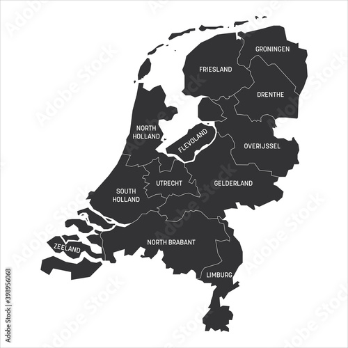 Netherlands - map of provinces