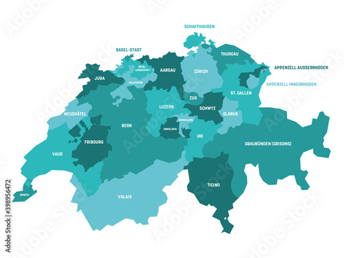 Canton of Switzerland map