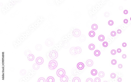 Light Pink vector background with spots.