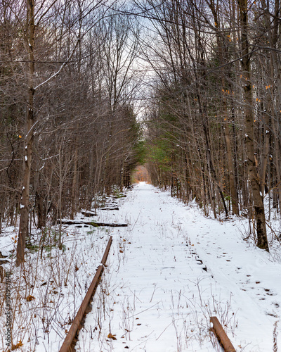 Perspective photography and winter photography near Montreal.