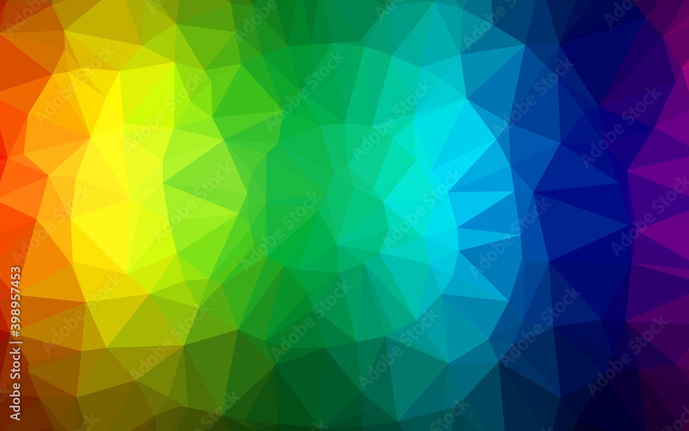 Obraz premium Dark Multicolor, Rainbow vector abstract polygonal layout.