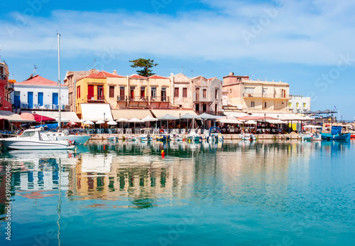 Venetian Harbor of Rethymnon, Crete island, Greece