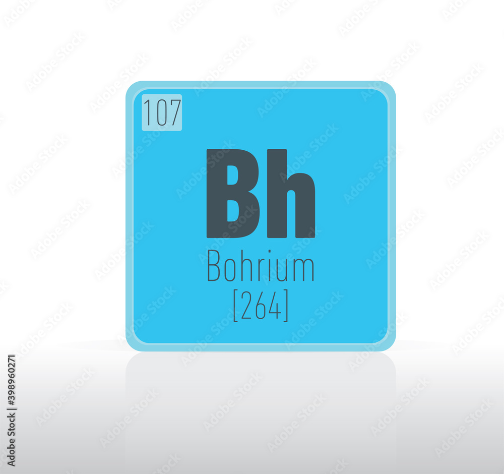 Bohrium periodic table single element. Bohrium periodic table single element.