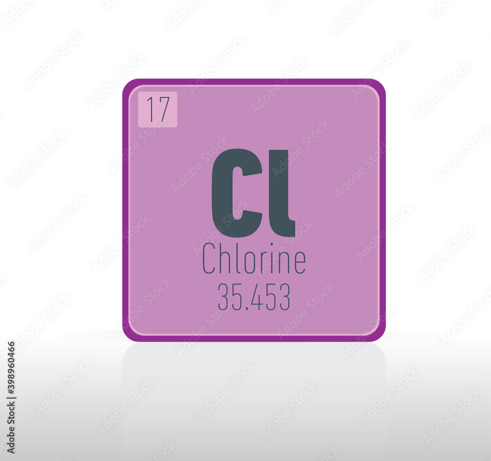 Chlorine periodic table single element. Chlorine periodic table single element.