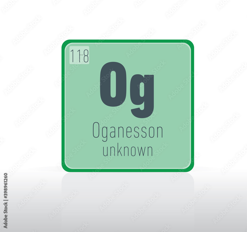 Oganesson periodic table single element. Oganesson periodic table single element.
