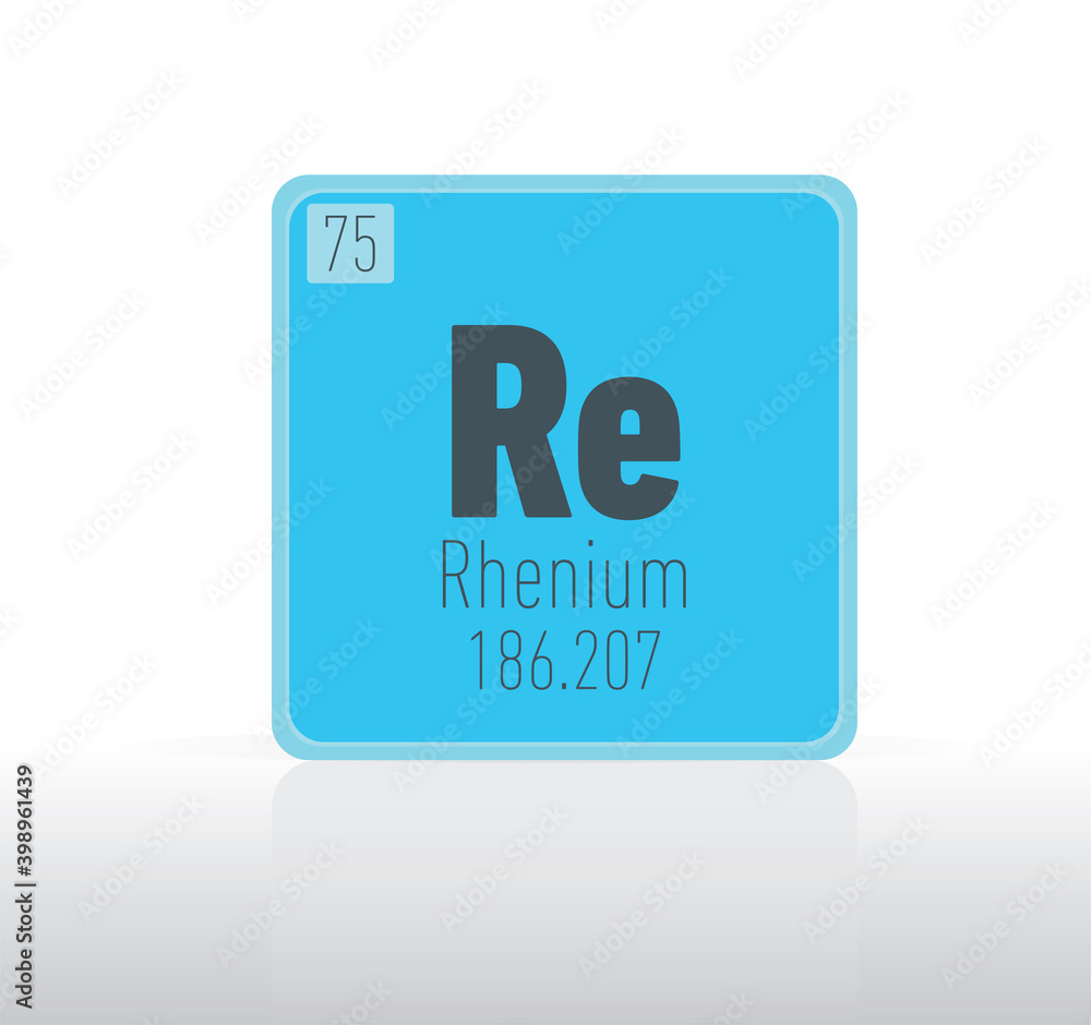 Rhenium periodic table single element. Rhenium periodic table single element.