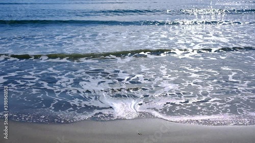 Larnaca city beach in cyprus sunny day