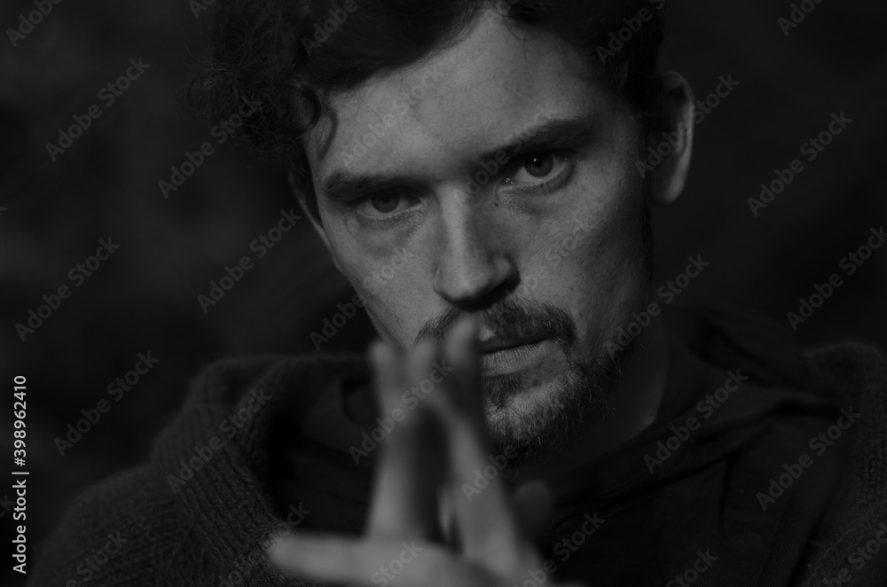 black and white portrait of a guy hands on the face
black and white portrait of a guy hands on the face
