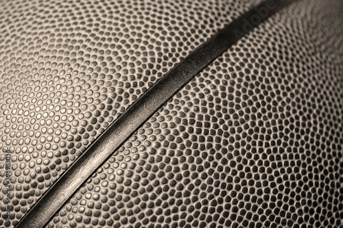 Bild auf Leinwand Closeup detail of basketball ball texture background
