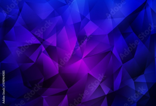 Dark Purple, Pink vector triangle mosaic texture.