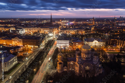 Riga night view