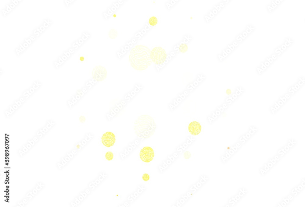 Light Yellow vector pattern with spheres.