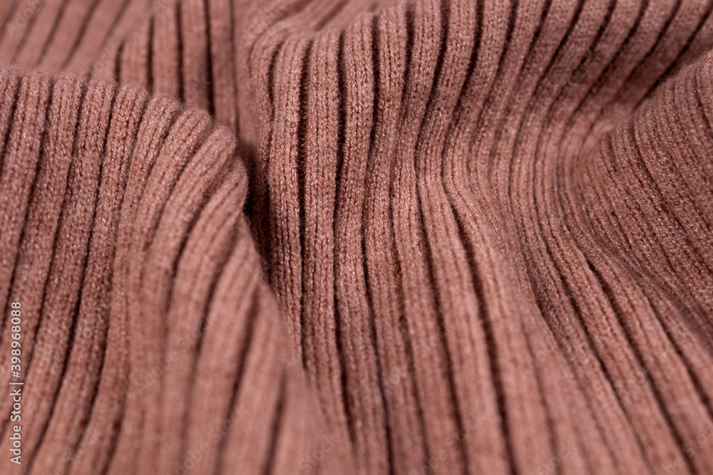 Fototapeta premium beige knitted fabric laid in waves