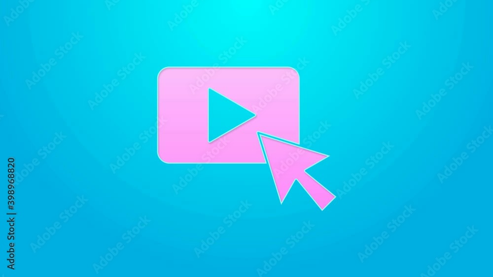 Pink line Advertising icon isolated on blue background. Concept of marketing and promotion process. Responsive ads. Social media advertising. 4K Video motion graphic animation Pink line Advertising icon isolated on blue background. Concept of marketing and promotion process. Responsive ads. Social media advertising. 4K Video motion graphic animation