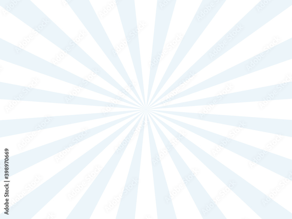 Sunlight rays blue and white color burst background. Sun beam ray sunburst wallpaper. Retro bright backdrop. Vintage poster vector illustration Sunlight rays blue and white color burst background. Sun beam ray sunburst wallpaper. Retro bright backdrop. Vintage poster vector illustration