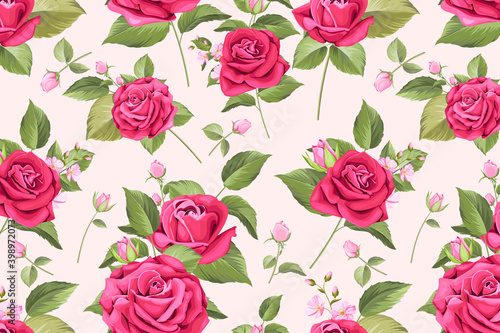 floral seamless pattern © lukasdedi