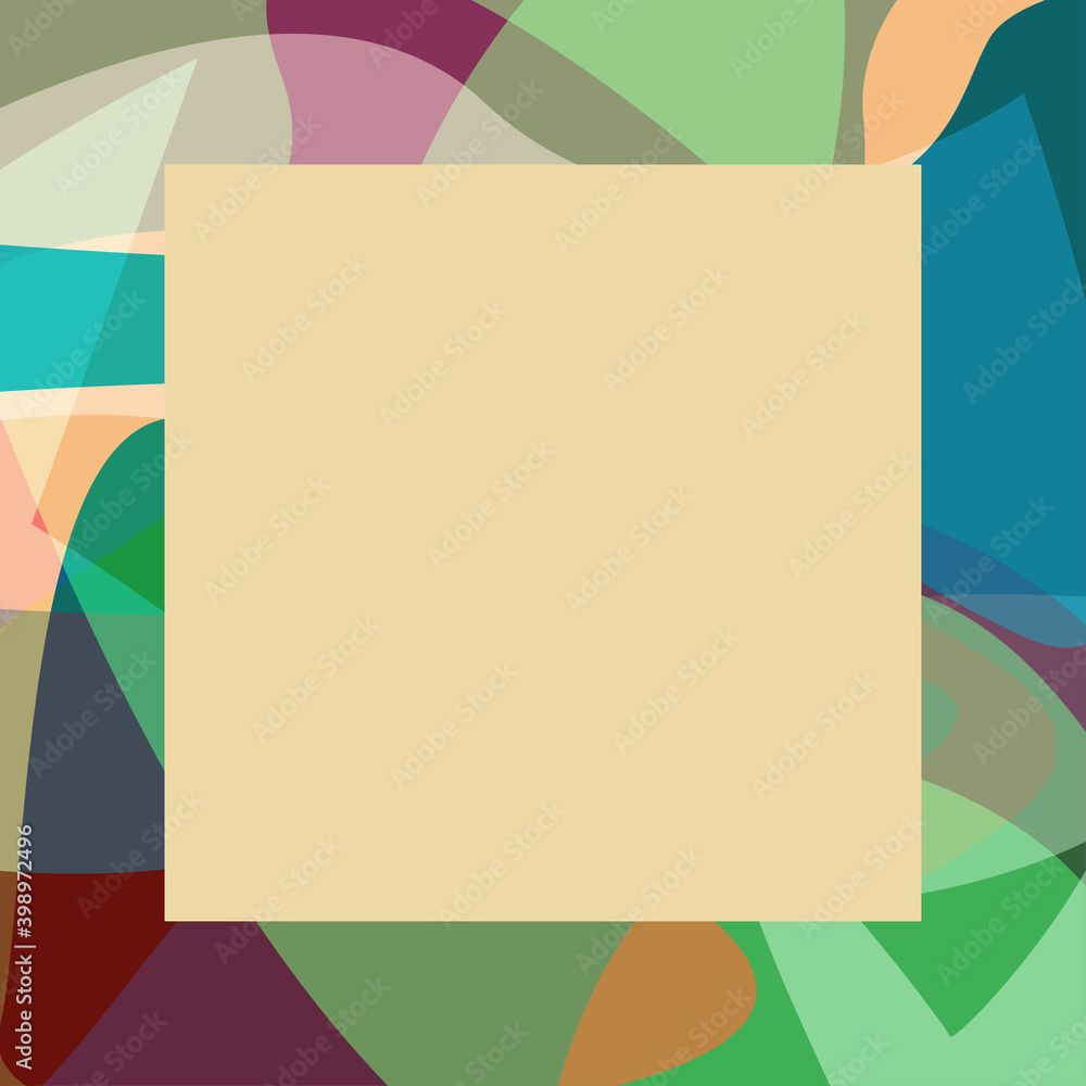 An abstract multicolored border background image.
