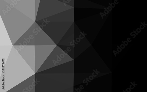 Light Silver, Gray vector abstract polygonal texture.