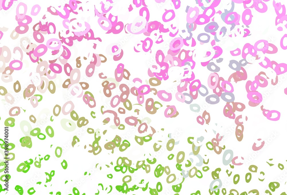 Light Pink, Green vector template with circles. Light Pink, Green vector template with circles.