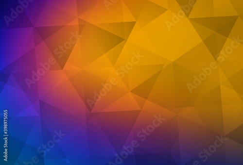 Light Blue  Red vector polygonal template.