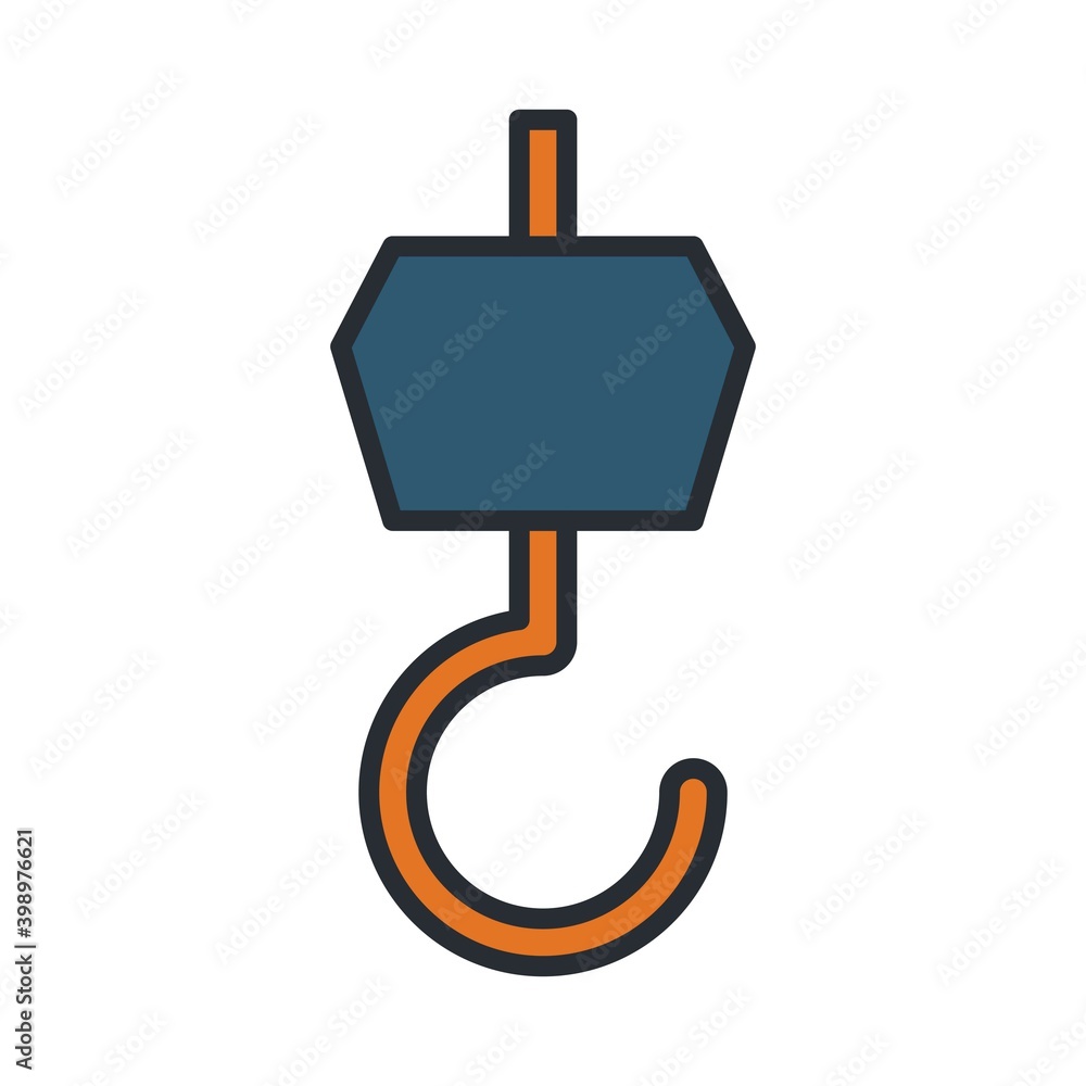 Construction hook isolated on white background. Construction hook isolated on white background.