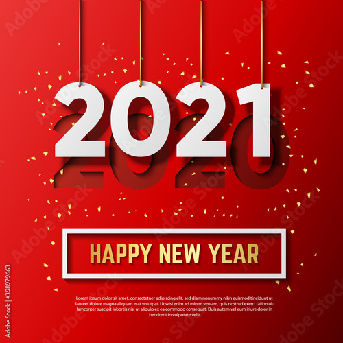 happy new years 2021 background template