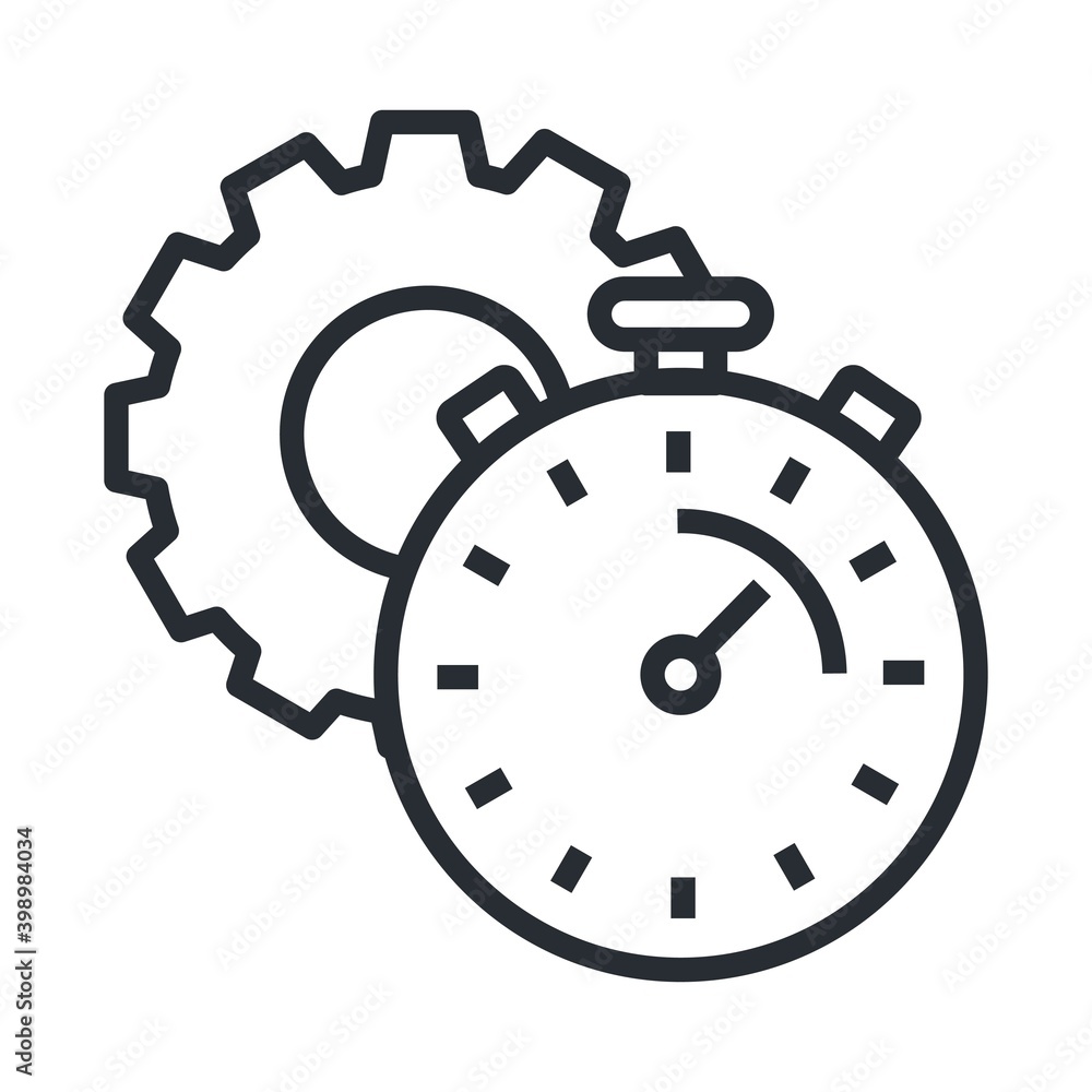 Modern Line Time Management Vector Icon for Web and Mobile Application Modern Line Time Management Vector Icon for Web and Mobile Application