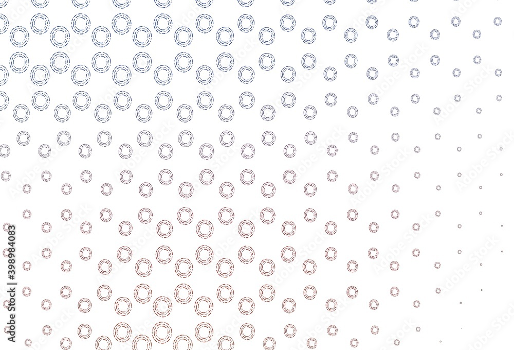 Light blue, red vector pattern with spheres. Light blue, red vector pattern with spheres.