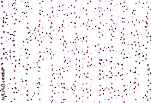 Light Pink vector backdrop with lines  circles  rhombus.