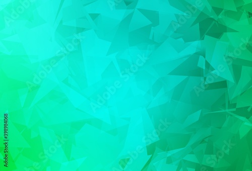 Light Green vector template with chaotic poly shapes.