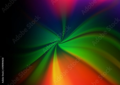 Dark Multicolor  Rainbow vector modern elegant background.