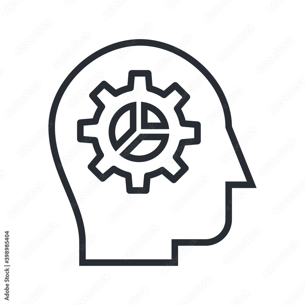 Thought process. Mental activity, brain process sign. Thought process. Mental activity, brain process sign.