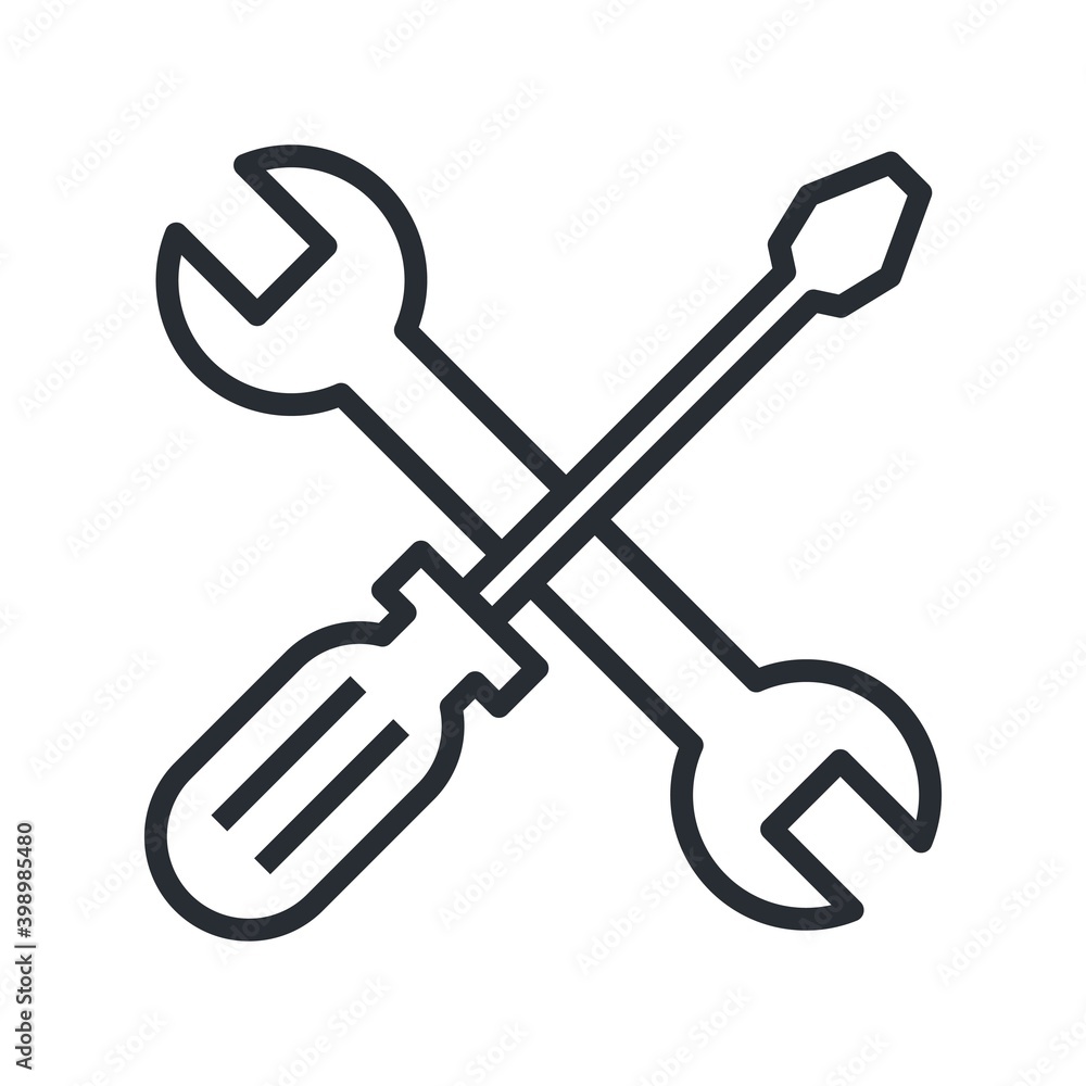 Repair/Maintenance service icon. Line vector illustration. Repair/Maintenance service icon. Line vector illustration.