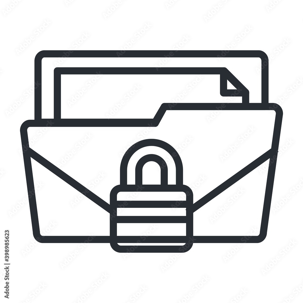 File folder security icon. Protected folder symbol. File folder security icon. Protected folder symbol.