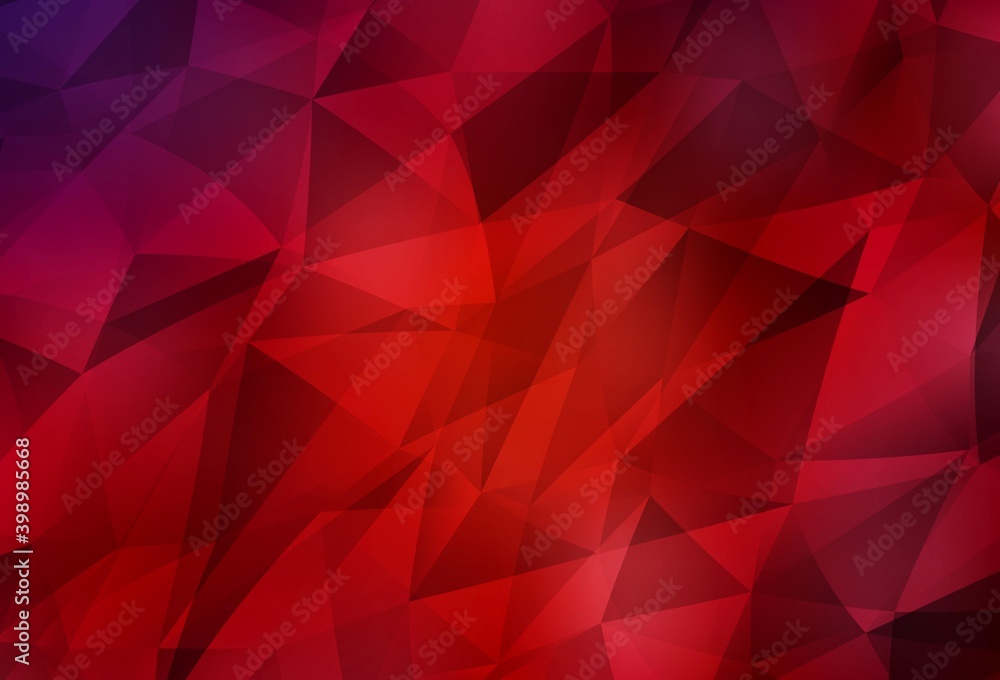 Dark Red vector gradient triangles template. Dark Red vector gradient triangles template.